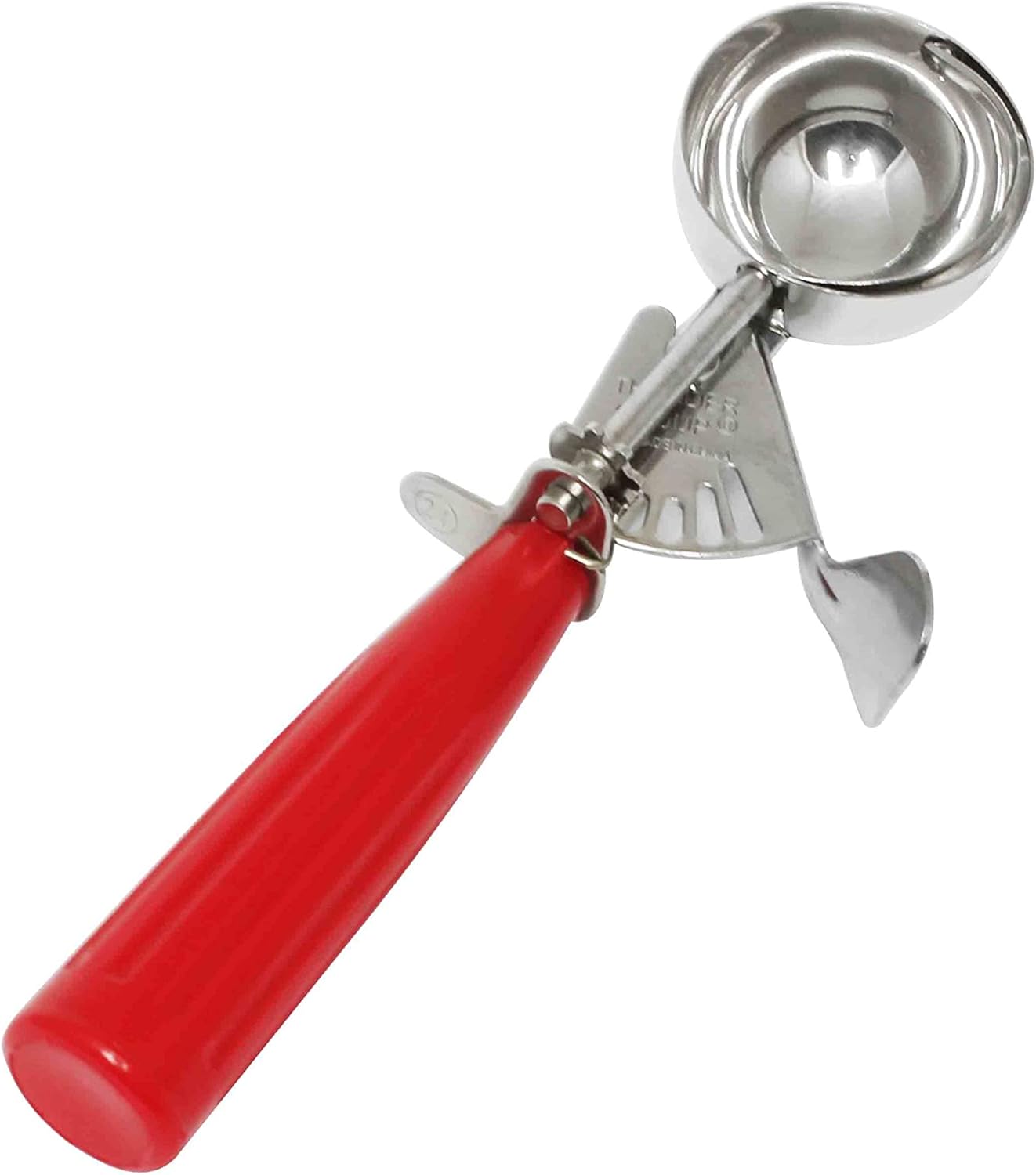 Ice Cream Disher Stainless Steel with Plastic Handle - Ice Cream Cookie Scooper for Baking Cookie Scoops Portion Control Scoop Cupcake Batter Ice Cream Yogurt Gelatos Sundaes