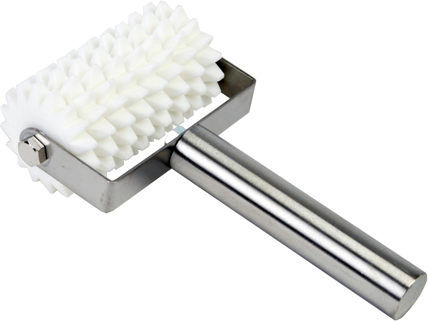 Pizza Dough Roller Docker 8 Wheels Stainless Steel Handle with Plastic barrel 8" x 4-7/8" - Pastry Dough Docker Pizza Dough Docker for Crackers Homemade Bread Pie Cake Pizza Dough Roller