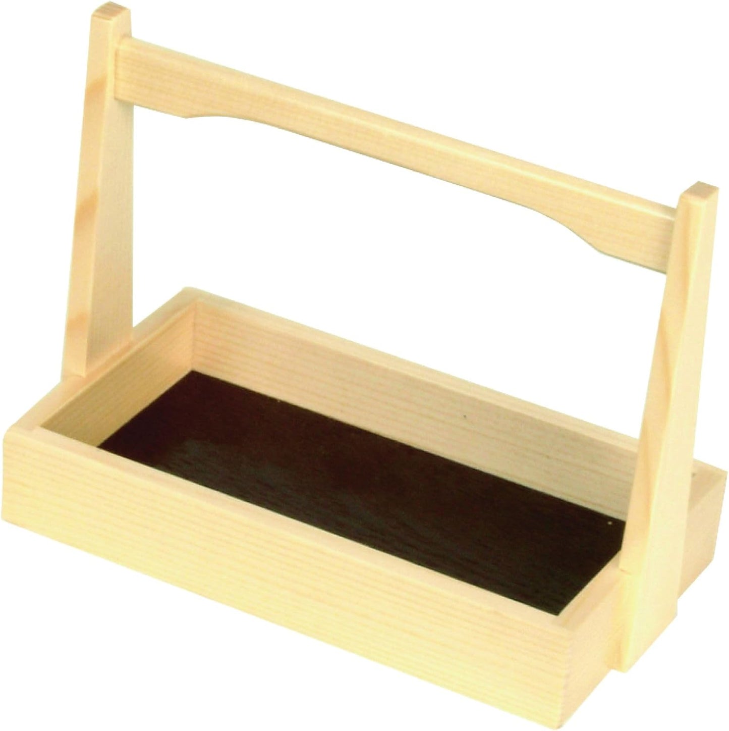 6-1/2" x 3-3/4" Shoyu Sauce Holder Tray with Handle Shiraki Wood - Japanese Condiment Caddy Condiment Storage Caddy Decorative Trays Storage Containers for Home Kitchen Restaurants