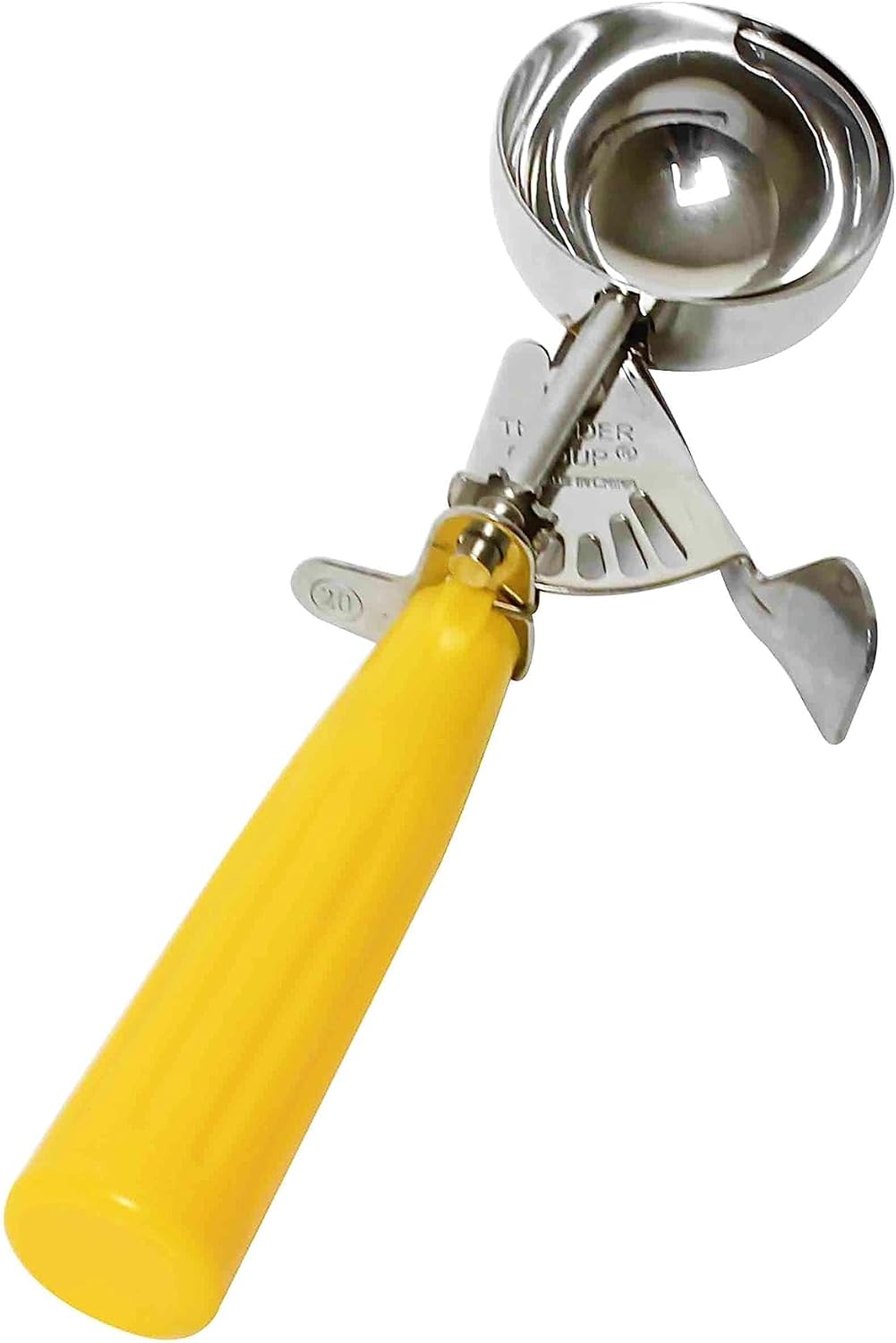 Ice Cream Disher Stainless Steel with Plastic Handle - Ice Cream Cookie Scooper for Baking Cookie Scoops Portion Control Scoop Cupcake Batter Ice Cream Yogurt Gelatos Sundaes