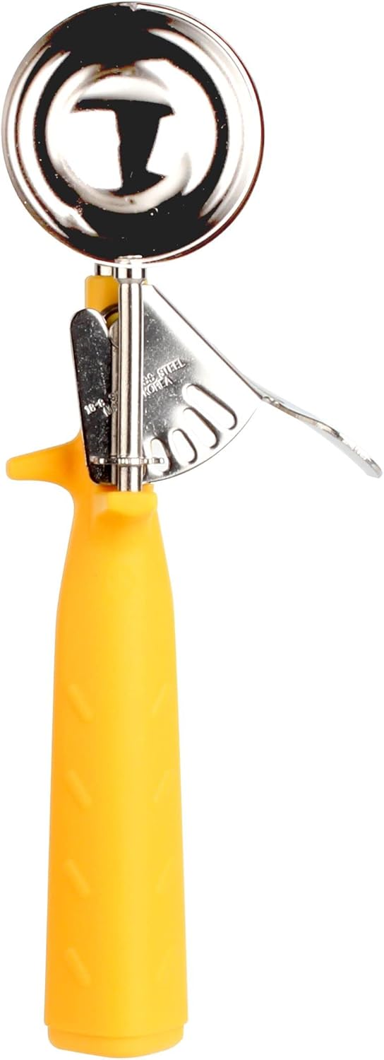Disher Stainless Steel with Triangle Handle - Cookie Scooper for Baking Cookie Scoops For Portion Control Scoop Cupcake Batter Ice Cream Frozen Yogurt Gelatos