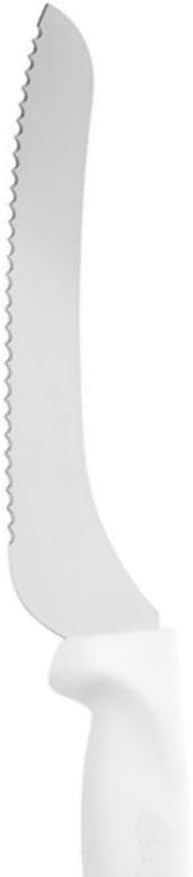 Blade Bread Knife German Steel with White Polypropylene Handle- Razor Sharp Multipurpose Sharp Kitchen Knife for Homemade Bread Crusty Breads Cake Bagel Home Kitchen Restaurants