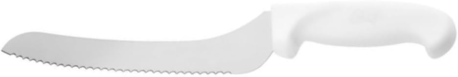 Blade Bread Knife German Steel with White Polypropylene Handle- Razor Sharp Multipurpose Sharp Kitchen Knife for Homemade Bread Crusty Breads Cake Bagel Home Kitchen Restaurants