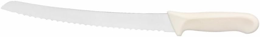 Blade Bread Knife German Steel with White Polypropylene Handle- Razor Sharp Multipurpose Sharp Kitchen Knife for Homemade Bread Crusty Breads Cake Bagel Home Kitchen Restaurants