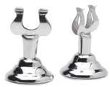 Set of 12 Clip Place Card Holder - Table Sign/Menu Holder with Heavy Base in Chrome Finish - Table Number Holder - Card Display - 1 1/2 x 1 1/8 Inches