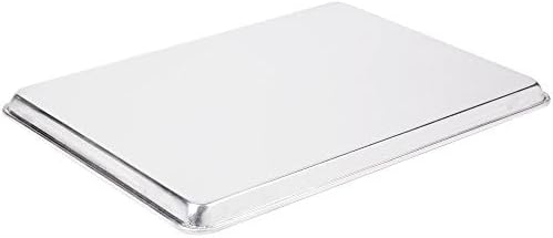 2/3 Size Aluminum Sheet Pan 16" x 22" Baking Sheets 20 Gauge Set of 2- Baking Pan Baking Tray Cookie Sheet Baking Sheet Perfect for Baking Roasting