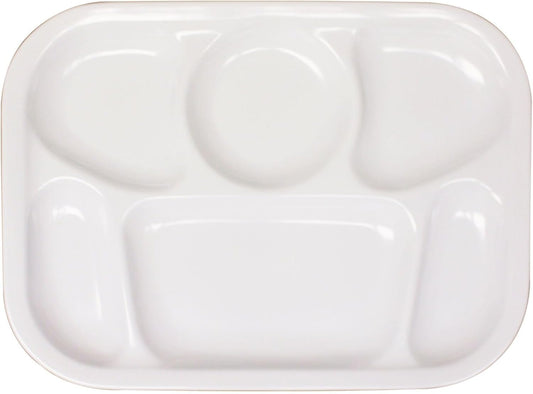 13" x 9-1/2" Compartment Tray Melamine Set of 12 - Dishwasher Safe Break-Resistant Serving Platter Dinner Plates Portion Plates for Dinner Home Restaurants