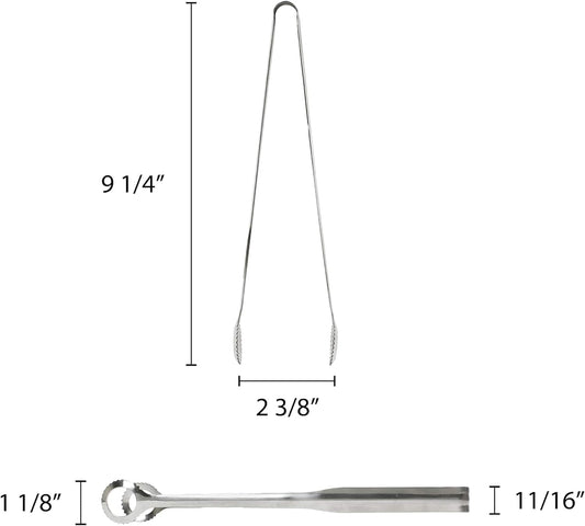 9-1/2" Stainless Steel Barbecue Tong Serrated Grip - Metal Food Tongs Strong Grip for Grabbing Food Cooking Cooking Grilling Barbecue BBQ Buffet Buffet and Turning Food