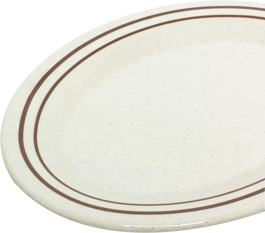 Arcadia Oval Platters Melamine Set of 12 - Dishwasher Safe Break-Resistant Reusable Serving Platter Plates Kitchen Plates Dinnerware Appetizer Plates Serving Plate