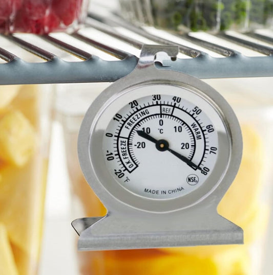 2" Stainless Steel Dial Refrigerator/Freezer Thermometer - 30-30 deg C/-20-80 deg F - Classic Fridge Thermometer Large Dial Thermometer for Freezer Refrigerator Cooler