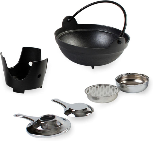 32 oz Shabu-Shabu Bowl with Fuel holder Aluminum Alloy with Non-Stick Coating - Japanese Style Traditional Cookware Serveware Hot Pot Stockpot Wok Cooking Ideal for Restaurants Home