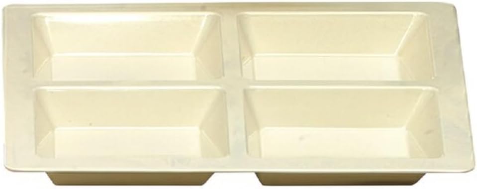 60 oz Rectangular 4-Section Tray Passion Melamine - Dishwasher Safe Serving Bowl Dipping Sauce Dishes Sauce Bowls for Dips Chips Veggies Fruits Home Restaurants