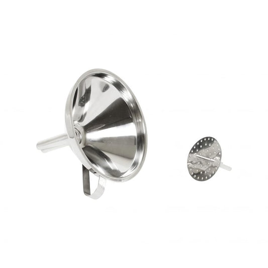 Stainless Steel Funnel with Removable Strainer - Metal Kitchen Funnel for Filling Water Bottle Liquid Oils Transfer Dry Ingredients & Powder Kitchen Gadgets Accessories