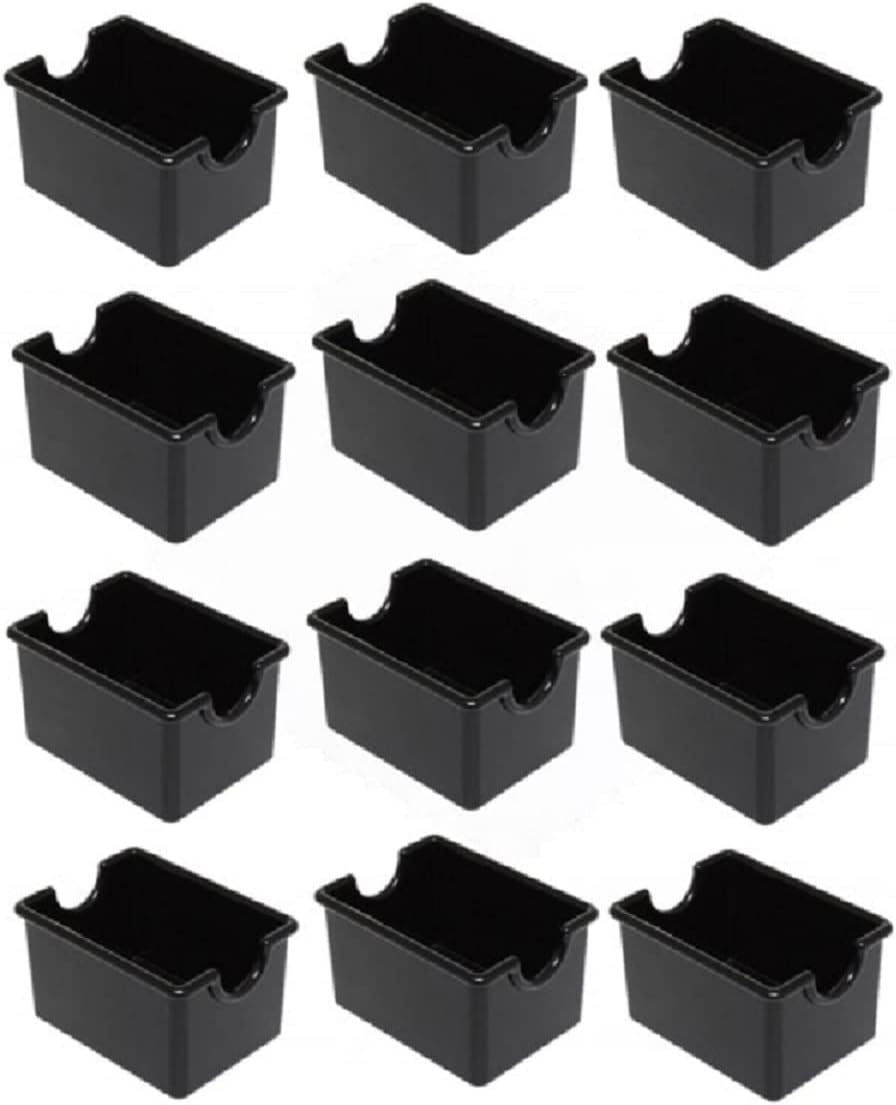 Set of 12 Sugar Packet Holder Plastic - Sugar Caddy Holder for Sweetener Packets Organizer Caddy for Coffee Bar Tea Bag Organizer for Table Restaurant Hotel