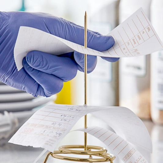 3-1/2" x 6" Check Spindle Iron Plated Gold Finished Set of 6 - Restaurant Check Spindle Receipt Holder Check Holders for Restaurants Eatery Bar and Cafe