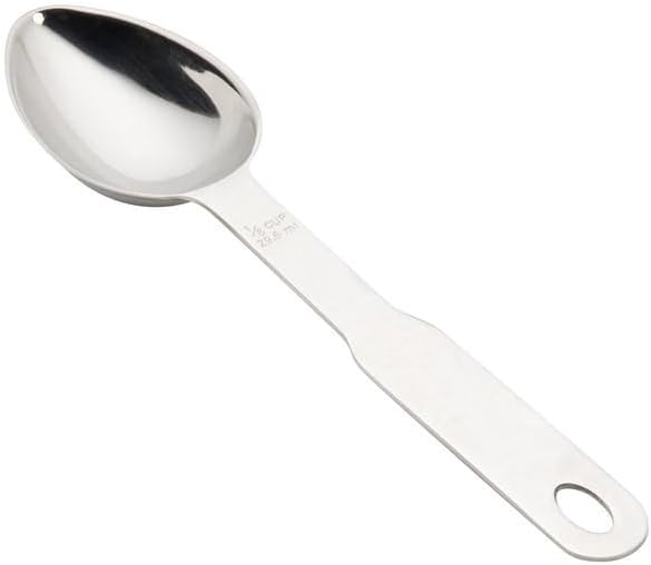Heavy Duty Oval Measuring Spoon Stainless Steel- Measure Spoon for Baking & Cooking Dry and Liquid Ingredients Spoon Metal Measuring Cup Kitchen Gadget