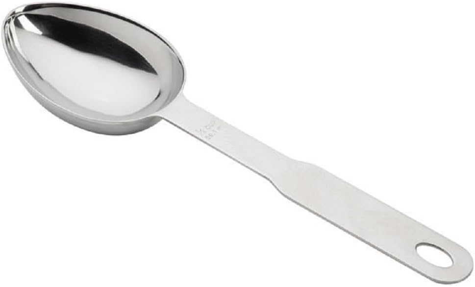 Heavy Duty Oval Measuring Spoon Stainless Steel- Measure Spoon for Baking & Cooking Dry and Liquid Ingredients Spoon Metal Measuring Cup Kitchen Gadget