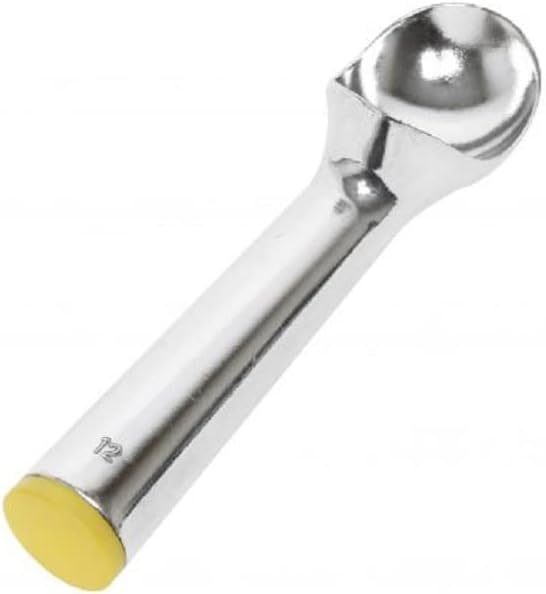 Ice Cream Scoop/Dipper Aluminum Body with Antifreeze Solution filled-in for Gelato Cookie Dough Sorbet Almond Heavy Duty