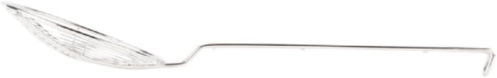 Round Spiral Wire Skimmer with 13" Handle Length Nickel Plated- Kitchen Utensil Food Strainer Skimmer Spoon for Cooking Sieve Sifters Rice Quinoa Pasta Fruits Vegetables etc.