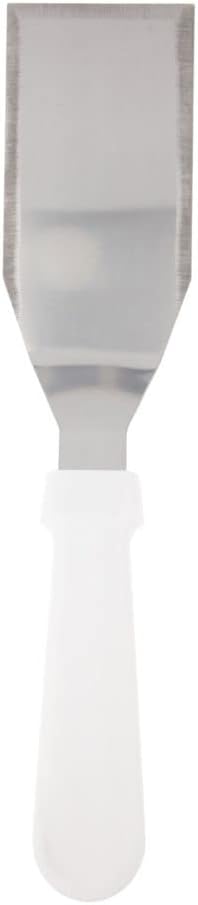 Flexible Solid Turner Stainless Steel with Plastic Handle- Burger Turner Scraper Turner Spatula for BBQ Grill Flat Top Griddle Kitchen Griddle Accessories