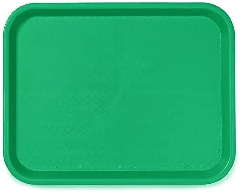 Set of 6 Plastic Fast Food Trays 10-1/2" x 13-5/8" Assorted Colors-Café Standard Cafeteria Fast Food Tray Assorted Colors