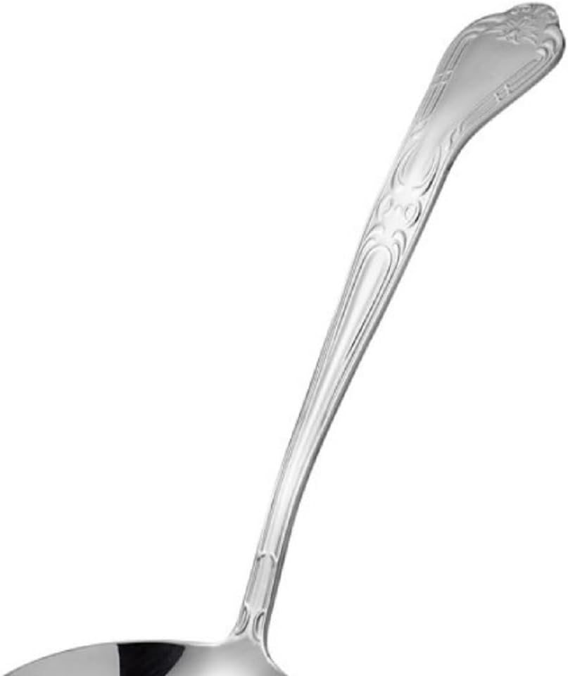 Sunflower Pattern Gravy Ladle Stainless Steel with Handle- Kitchen Accessories for Cooking and Serving Spoon for Soup Chili Gravy Salad Dressing Pancake Batter