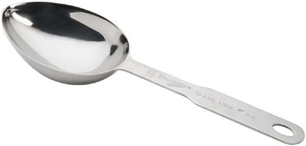 Heavy Duty Oval Measuring Spoon Stainless Steel- Measure Spoon for Baking & Cooking Dry and Liquid Ingredients Spoon Metal Measuring Cup Kitchen Gadget