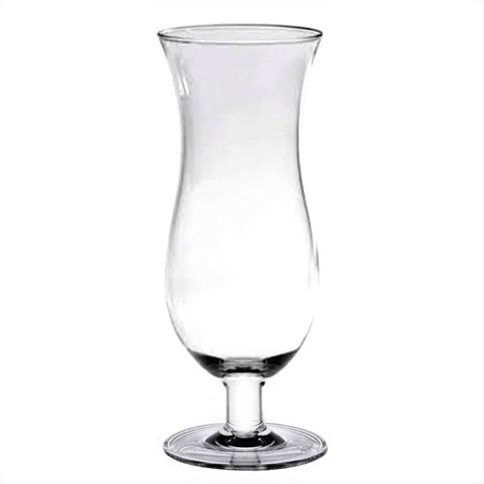 Hurricane Glass Polycarbonate Clear Color Comes in each- Beverage Stemmed Plastic Glass Cup Party Beverage Glass Barware Perfect for Juices Smoothies Pina Colada Cocktails