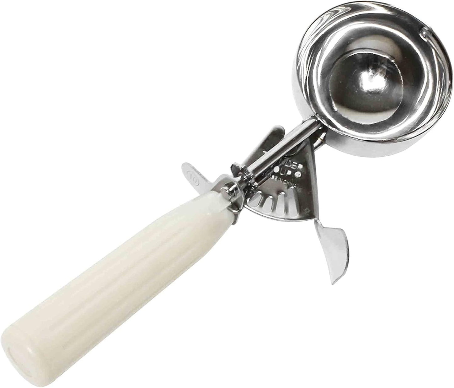 Ice Cream Disher Stainless Steel with Plastic Handle - Ice Cream Cookie Scooper for Baking Cookie Scoops Portion Control Scoop Cupcake Batter Ice Cream Yogurt Gelatos Sundaes