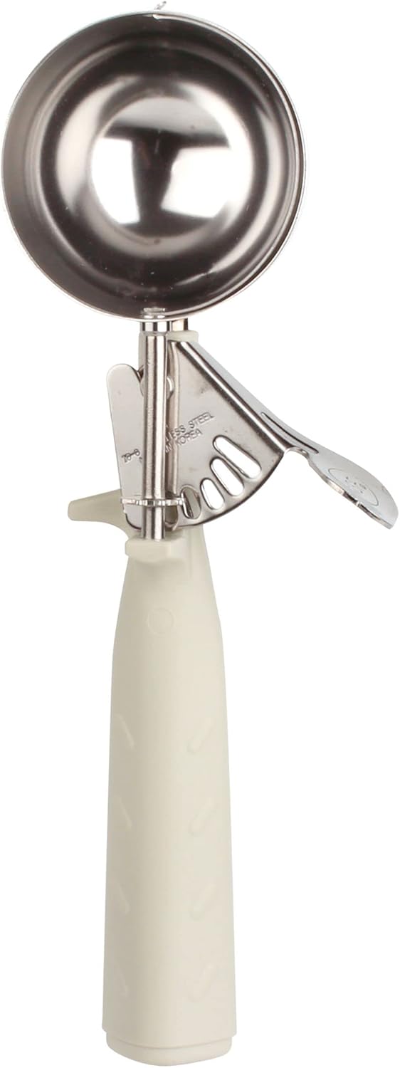 Disher Stainless Steel with Triangle Handle - Cookie Scooper for Baking Cookie Scoops For Portion Control Scoop Cupcake Batter Ice Cream Frozen Yogurt Gelatos