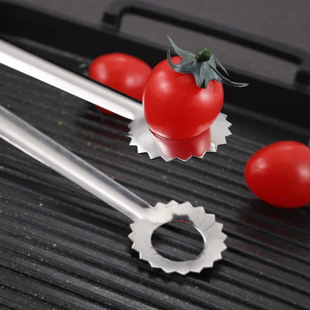 9-1/2" Stainless Steel Barbecue Tong Serrated Grip - Metal Food Tongs Strong Grip for Grabbing Food Cooking Cooking Grilling Barbecue BBQ Buffet Buffet and Turning Food
