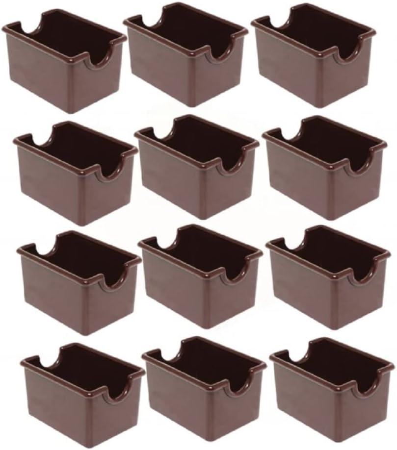 Set of 12 Sugar Packet Holder Plastic - Sugar Caddy Holder for Sweetener Packets Organizer Caddy for Coffee Bar Tea Bag Organizer for Table Restaurant Hotel