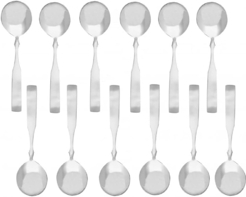 Salem Stainless Steel Set of 12- Stainless Steel Flatware Silverware Cutlery Kitchen Tableware Set for Home and Restaurant for Soup Spoons Round Spoons