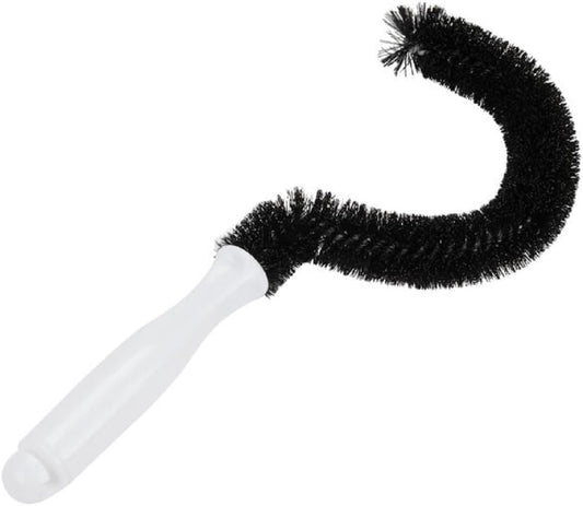 Coffee Decanter Cleaning Brush with Curved Head and Plastic Handle-Nylon Brush Household Tools Flexible Scourer for Decanters Goblets Glasses Cups