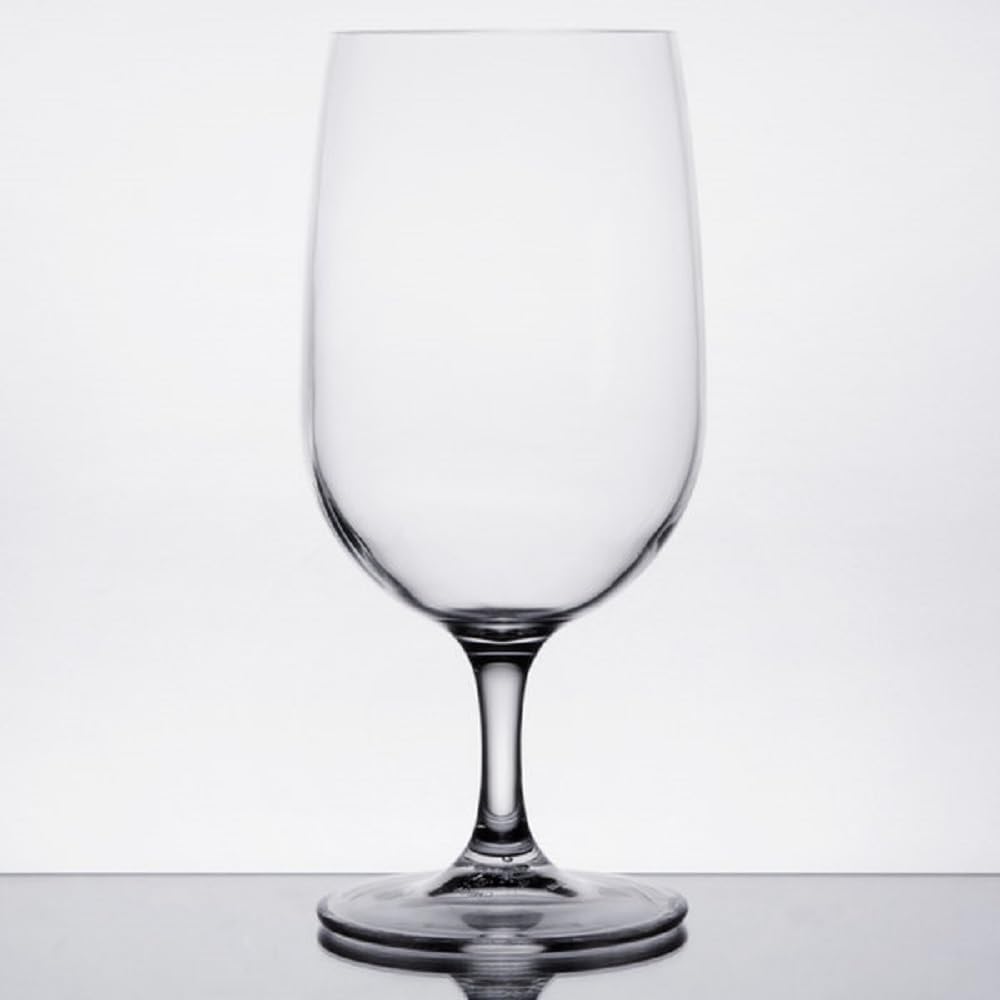 20 oz Goblet Glass Polycarbonate Clear Color- Beverage Stemmed Plastic Glass Cup Goblet Party Glass Classic Beverage Glass Juice Glass for Cocktails Water Juice Beer