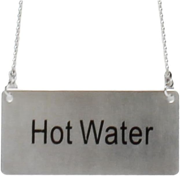 3-1/2" x 1-2/3" Chain Sign Stainless Steel with 13-1/8" Chain Length- Beverage Sign Drinks Labels for Coffee Urns Beverage Dispensers Carafes for Party Restaurant Banquet