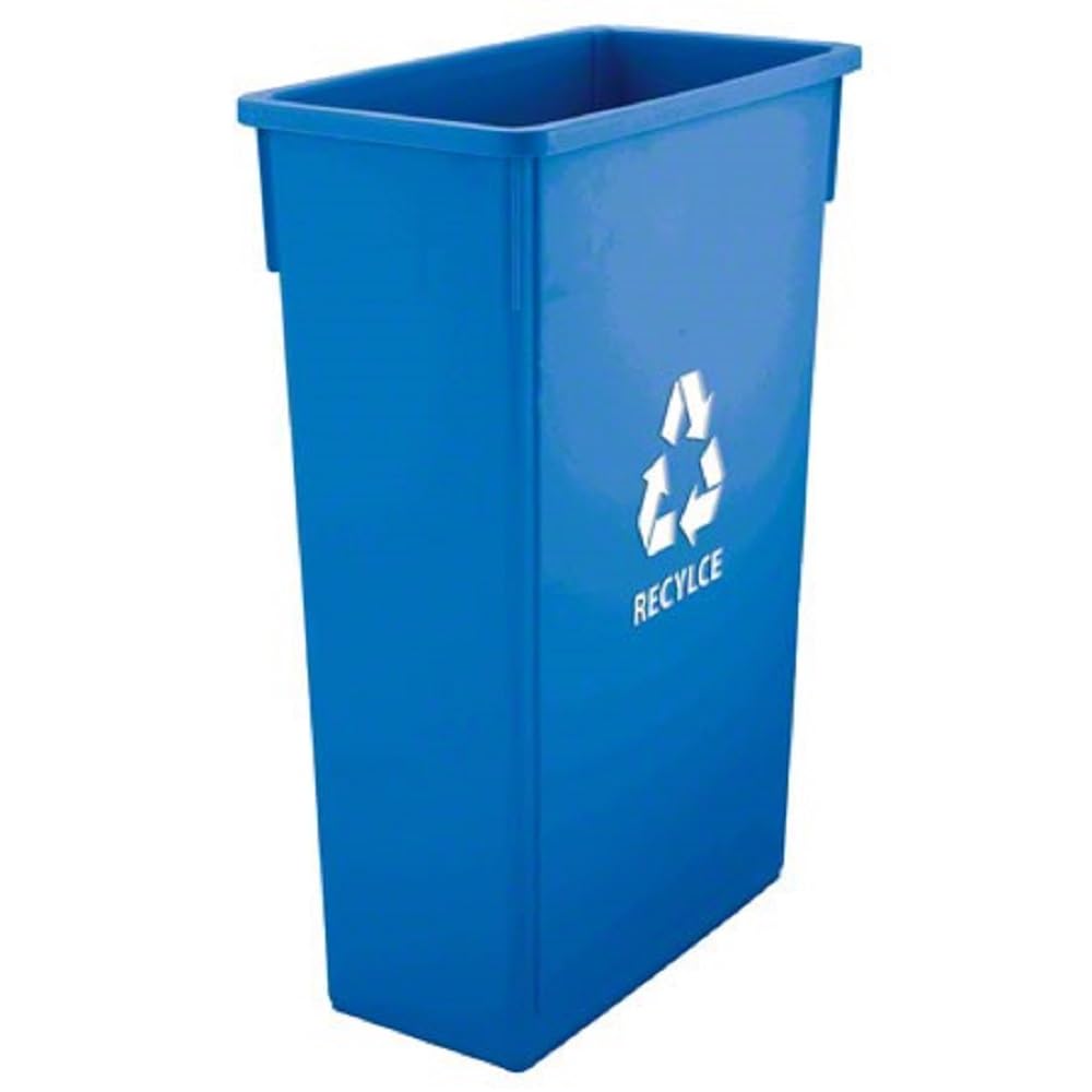 23 Gallon Recycle Trash Can Blue Color- Wastebasket Garbage Bin Lid Recycling Bin Cover Kitchen Bathroom Bedroom Office Trash Can