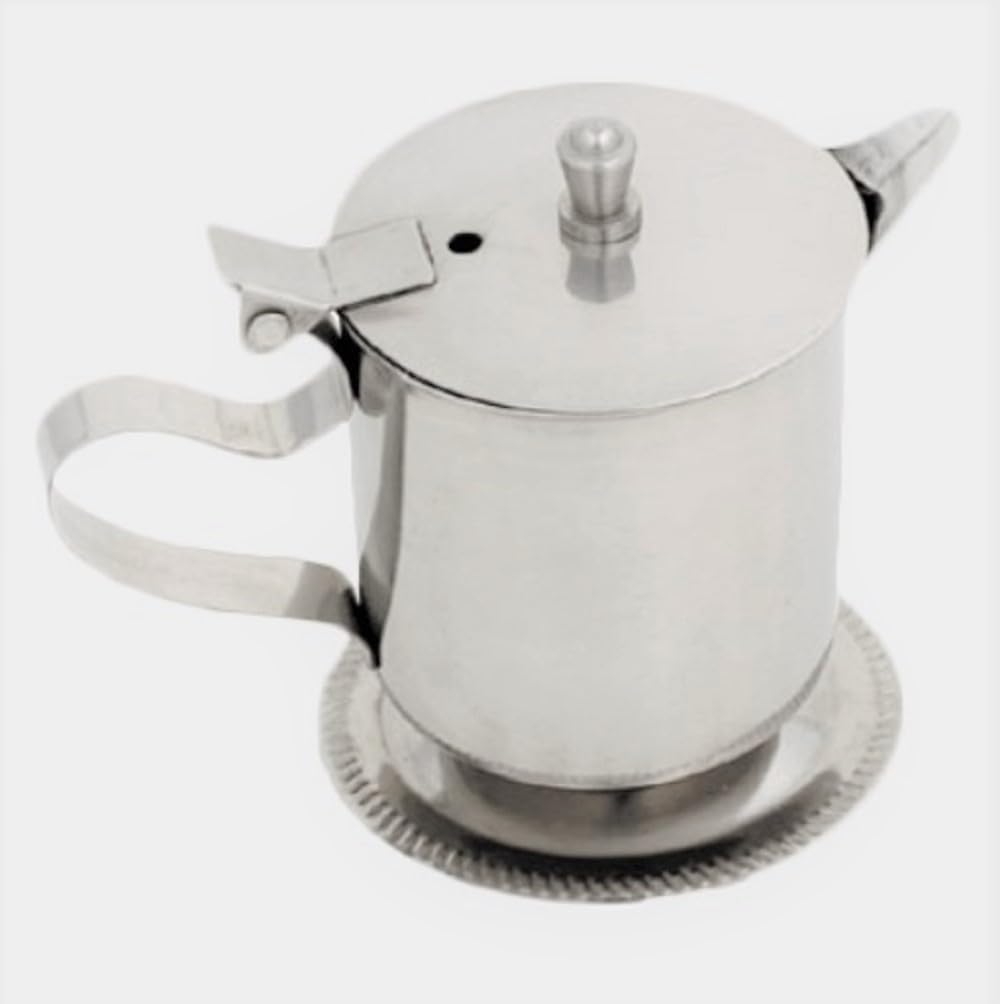 5 oz Stainless Steel Footed Creamer Set of 2- for Serving Milk Coffee Cream Maple Syrup Sugar Espresso Machine Milk Pitcher Creamer Pitcher for Restaurant Cafes Home