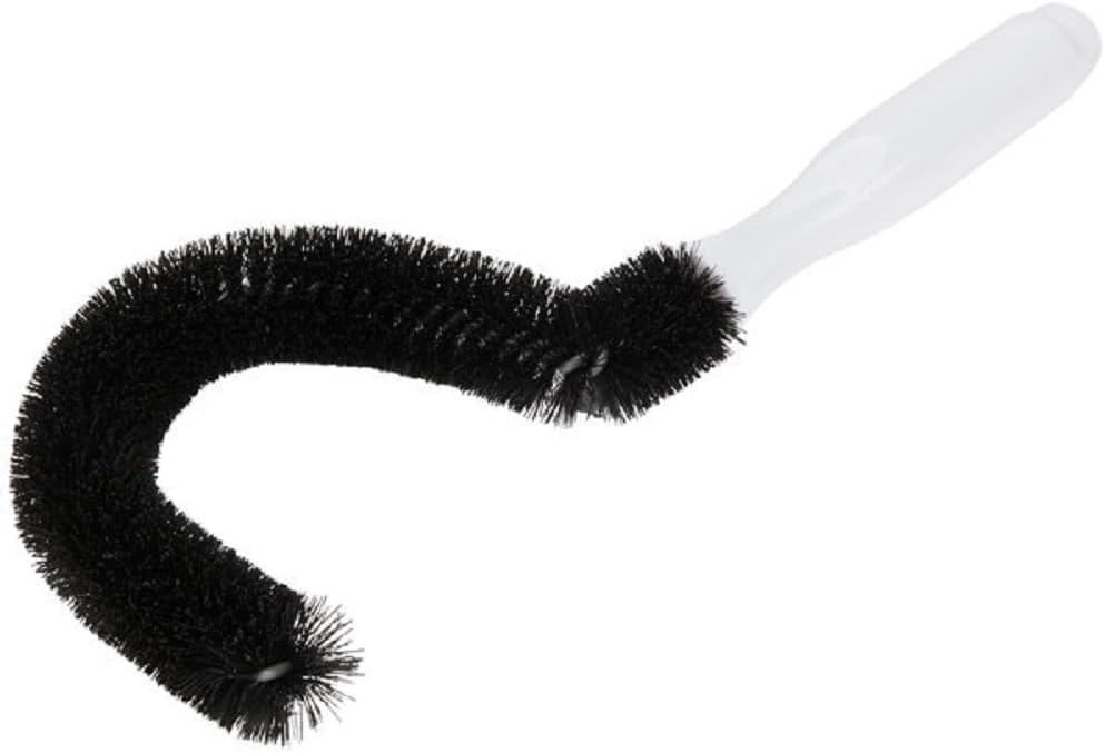 Coffee Decanter Cleaning Brush with Curved Head and Plastic Handle-Nylon Brush Household Tools Flexible Scourer for Decanters Goblets Glasses Cups