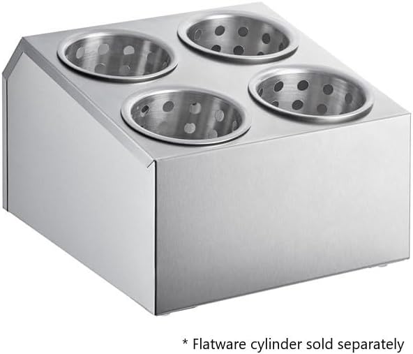 Cavities Stainless Steel Flatware Cylinder Holder- Flatware Cutlery Organizer Holder Holes Utensil Flatware Tableware Organizer Silverware Caddy Holder for Kitchen Home Restaurant