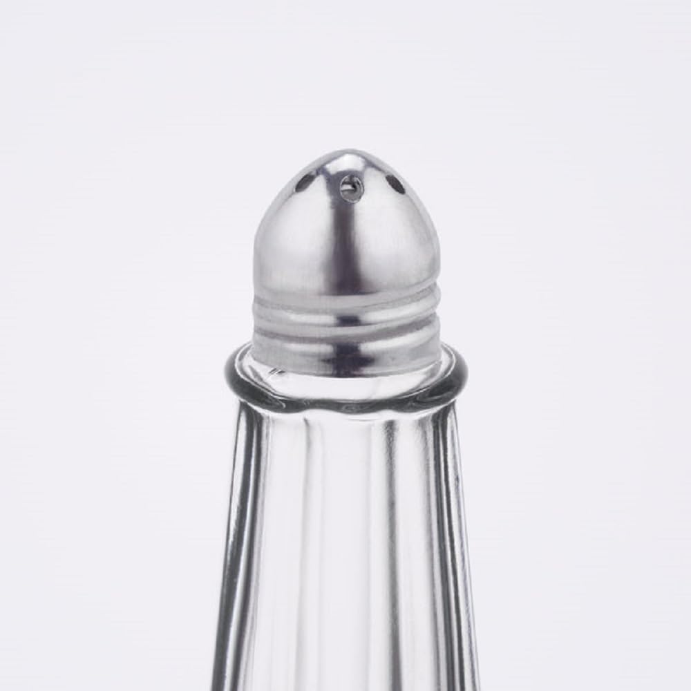 Tower Salt Pepper Shakers with Glass Body Stainless Steel Top - Salt Shaker Salt Pepper Shakers Glass Spice Jars Accessories for Wedding Party Restaurant Home Kitchen