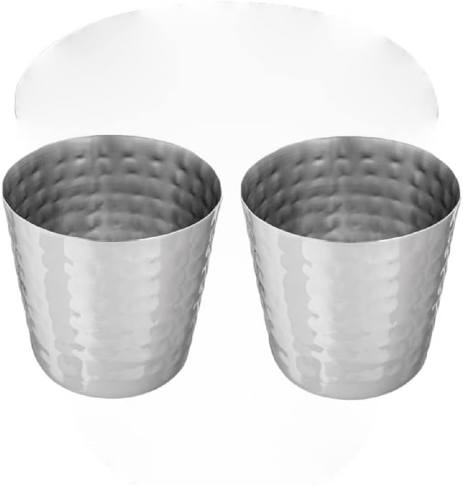 13 oz. Stainless Steel French Fry Cup Set of 2- French Fry Holder Stainless Steel Fry Cup Appetizer Cups For Serving Chips Onion Rings Tater Tots or Vegetables