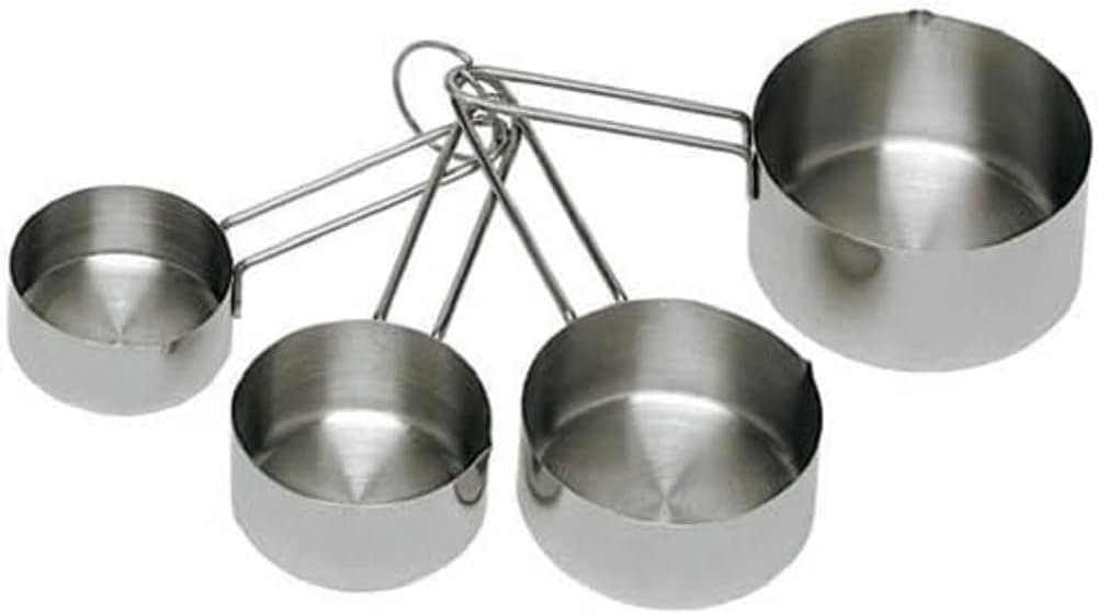 8-piece Ingredients Stainless Steel Measuring Cup and Measuring Spoon Set- Nesting Measuring Cups Stackable Cups and Spoons Kitchen Gadgets for Cooking & Baking