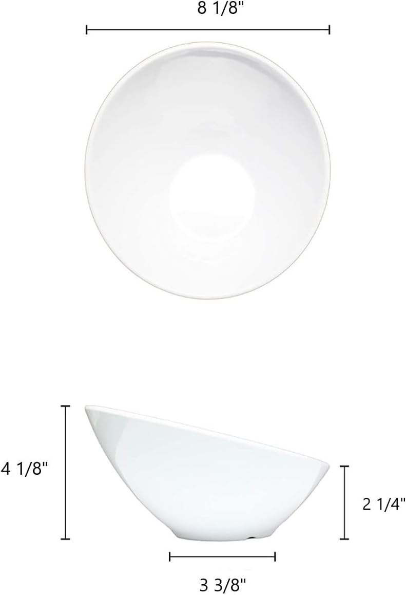Cascading Bowl Melamine Set of 12- Dishwasher Safe Break-Resistant Serving Bowl Serving Dishes for Salads Rice Pasta Dessert Side Dishes Dinner Parties