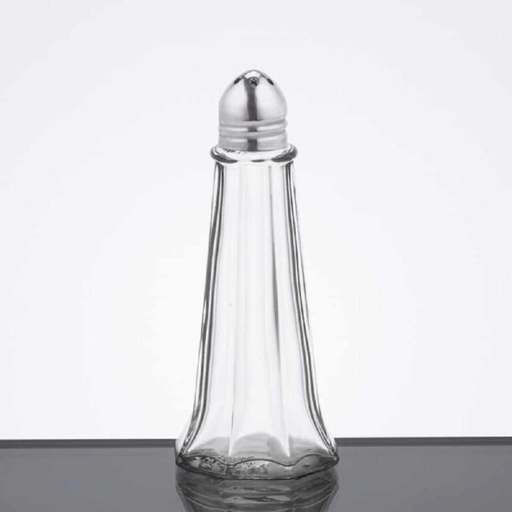 Tower Salt Pepper Shakers with Glass Body Stainless Steel Top - Salt Shaker Salt Pepper Shakers Glass Spice Jars Accessories for Wedding Party Restaurant Home Kitchen
