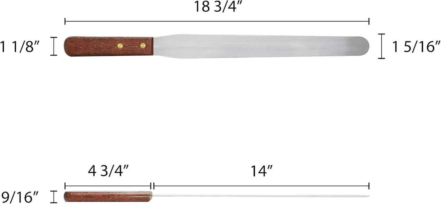 Flexible Icing Spatula Stainless Steel with Wood Handle- Butter Cake Cream Spatulas Icing Frosting Spreader Cake Decorating Spatulas for Professional Home Baking