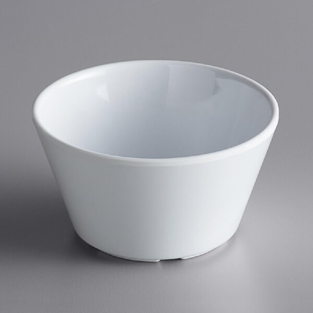 8 oz Bouillon Cup Melamine Set of 12- Dinnerware Soup Bowls Small Bowls for Side Dishes Dessert Soup Chili Dipping Sauce Dishwasher Safe Break-Resistant
