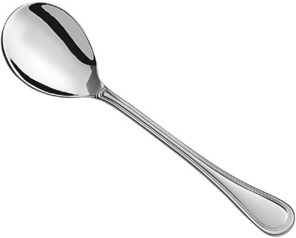 Luxor Spoon Stainless Steel Set of 2- Serving Utensils Spoon Flatware Basting Serving Cutlery Kitchen Tableware Buffet Serving Utensils for Home Kitchen and Restaurant