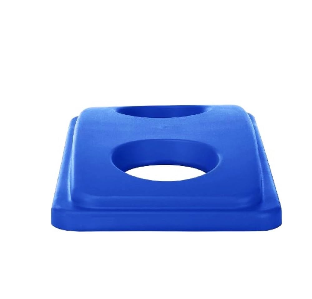 23 Gallon Recycle Trash Can Blue Color- Wastebasket Garbage Bin Lid Recycling Bin Cover Kitchen Bathroom Bedroom Office Trash Can
