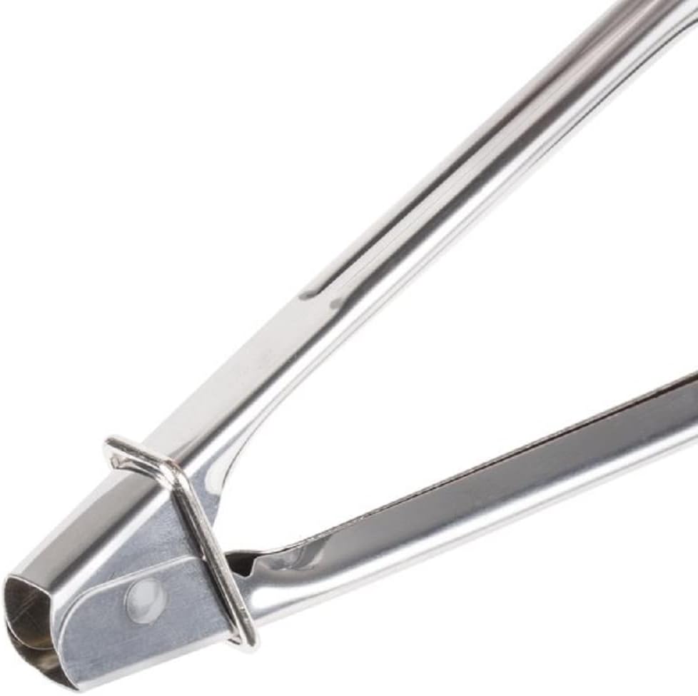 Stainless Steel Utility Tong with Silicone Tips Handles - Non-Slip Silicone Sliding Locking Ring Cooking Tongs Kitchen Tongs Metal BBQ Tongs Perfect for Home and Restaurants